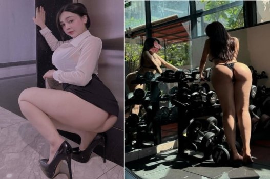 Gymers with big butts fuck each other and moan loudly in ecstasy