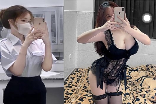 Nữ sinh mặc áo trắng quyến rũ bạn trai