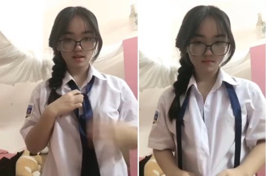 Em gái đeo kính, dâm tới nỗi sẵn sàng cởi quần áo cho anh chàng